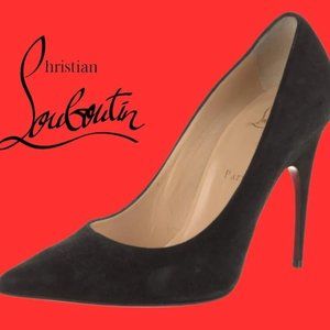 Christian Louboutin Black Suede Pumps Size 12